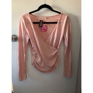 Pink Cross Warp Sweater